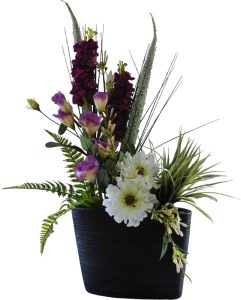 Gerbera & Stock in Shoulder Vase