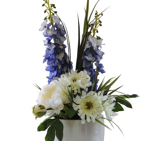Blue Delphinium & Peony