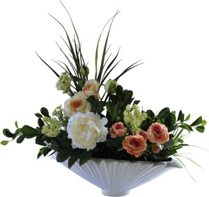 Peony Rose Allysium in Long Vase