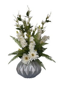 Delphinium and Gerbera in Star Vase