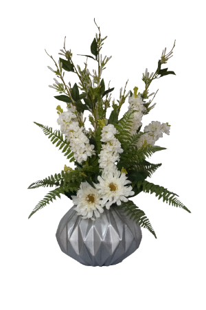 Delphinium and Gerbera in Star Vase